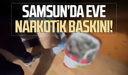 Samsun’da eve narkotik baskını! Çok sayıda hap ele geçirildi