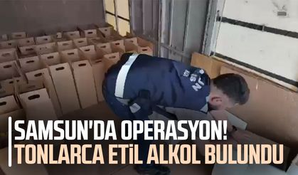 İlkadım ve Tekkeköy’de operasyon! Tonlarca etil alkol bulundu