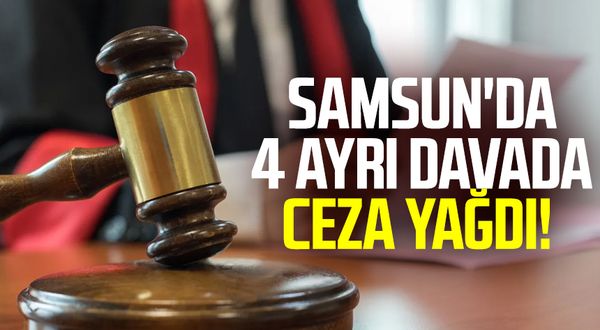 Samsun'da 4 ayrı davada ceza yağdı!