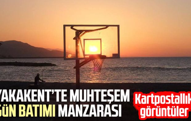 Yakakent’te muhteşem gün batımı manzarası