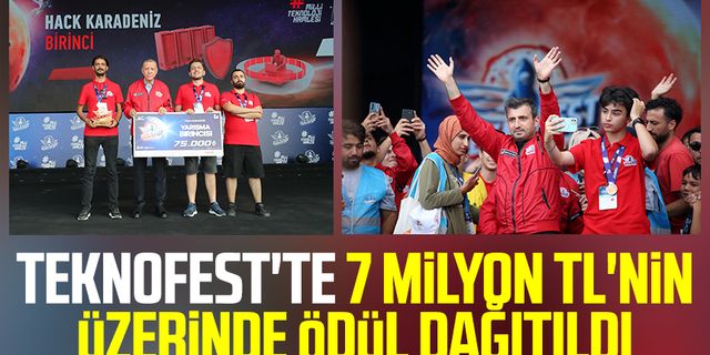 Samsun'da TEKNOFEST'te 7 milyon TL'nin üzerinde ödül dağıtıldı