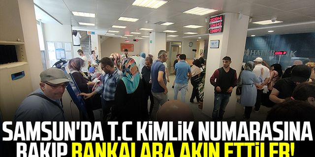 Samsun'da T.C kimlik numarasına bakıp bankalara akın ettiler!