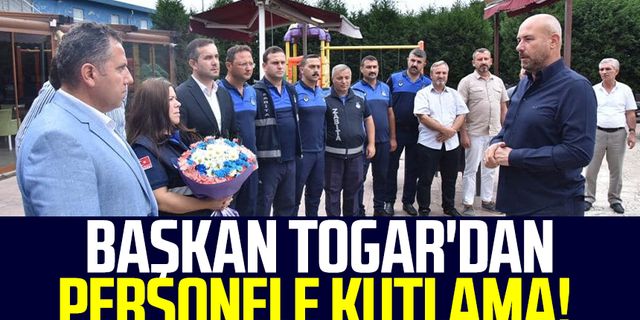 Tekkeköy Belediye Başkanı Hasan Togar'dan personele kutlama!