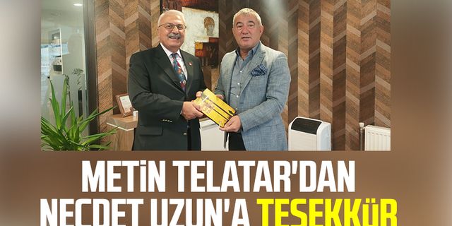 CHP İlkadım İlçe Başkanı Metin Telatar'dan Necdet Uzun'a teşekkür