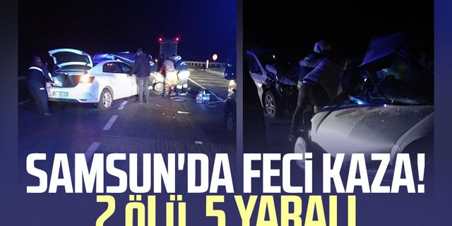 Samsun'da feci kaza! 2 ölü, 5 yaralı
