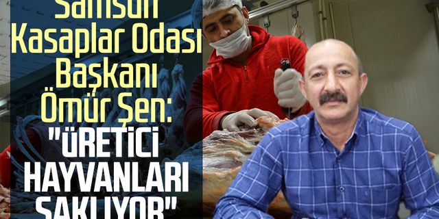 Samsun Kasaplar Odası Başkanı Ömür Şen: "Üretici zam beklentisiyle hayvanları saklıyor"