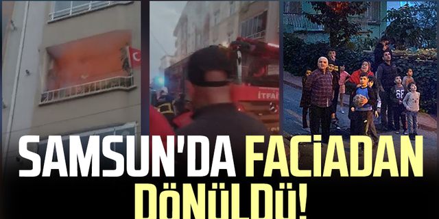 Samsun'da yangın! Uykuda yakalandılar: Panik dolu anlar