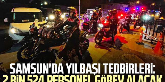 Samsun'da yılbaşı tedbirleri: 2 bin 524 personel görev alacak