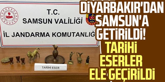 Diyarbakır'dan Samsun'a getirildi! Tarihi eserler ele geçirildi