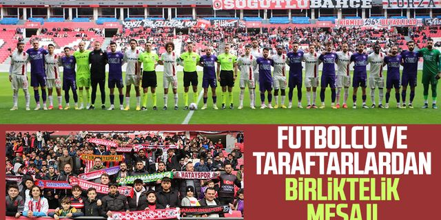 Samsunspor - 52 Orduspor FK dostluk maçında futbolcu ve taraftarlardan birliktelik mesajı
