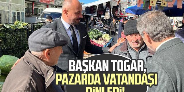 Tekkeköy Belediye Başkanı Hasan Togar, pazarda vatandaşı dinledi!