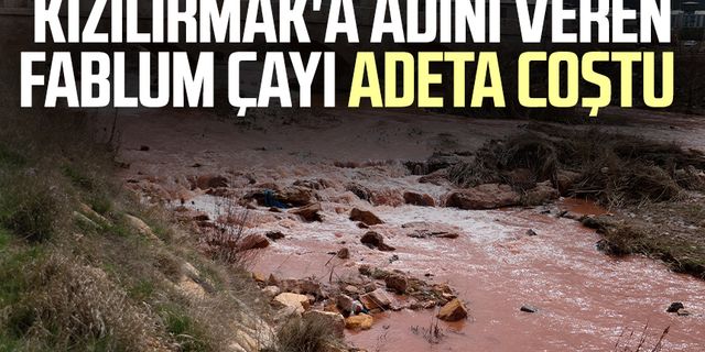 Kızılırmak'a adını veren Fablum Çayı adeta coştu
