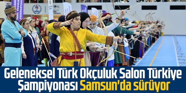 Geleneksel Türk Okçuluk Salon Türkiye Şampiyonası Samsun'da sürüyor