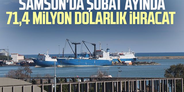 Samsun'da şubat ayında 71,4 milyon dolarlık ihracat
