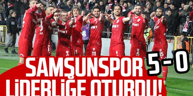 Yılport Samsunspor - Bandırmaspor maç sonucu! Samsunspor liderliğe oturdu