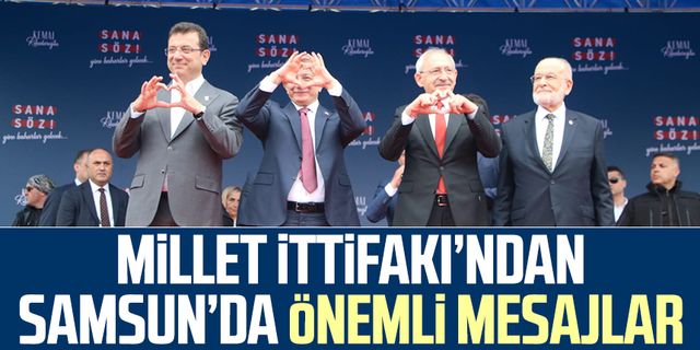 Millet İttifakı Cumhurbaşkanı Adayı Kemal Kılıçdaroğlu Samsun'da