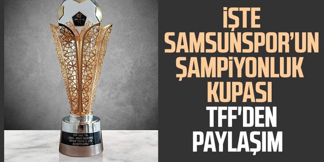 İşte Samsunspor'un şampiyonluk kupası! TFF'den paylaşım