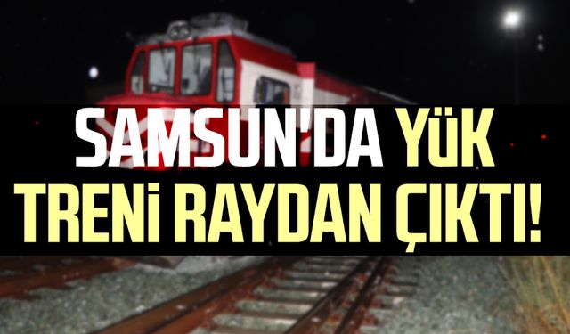 Samsun'da yük treni raydan çıktı!