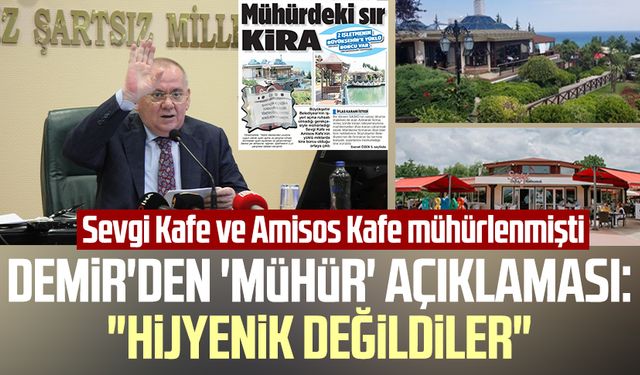 Samsun Sevgi Kafe ve Amisos Kafe neden mühürlendi? Mustafa Demir'den açıklama: "Hijyenik değildiler"