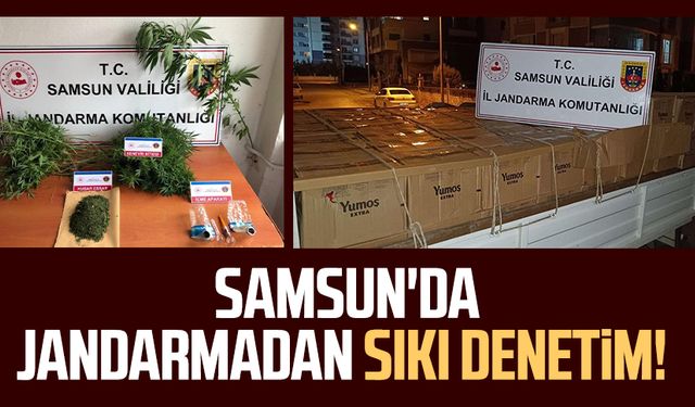 Samsun'da jandarmadan sıkı denetim!