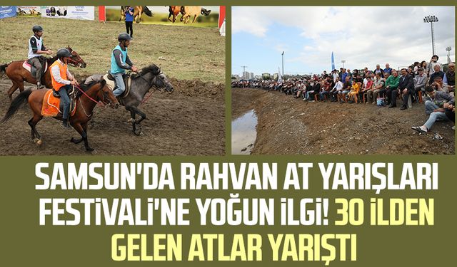 Samsun'da Rahvan At Yarışları Festivali'ne yoğun ilgi! 30 ilden gelen atlar yarıştı