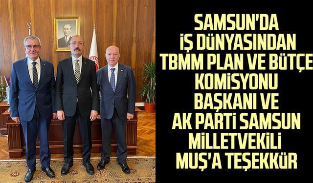 Samsun'da iş dünyasından TBMM Plan ve Bütçe Komisyonu Başkanı Mehmet Muş'a teşekkür