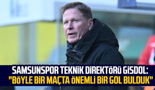 Samsunspor Teknik Direktörü Markus Gisdol: "Böyle bir maçta önemli bir gol bulduk"