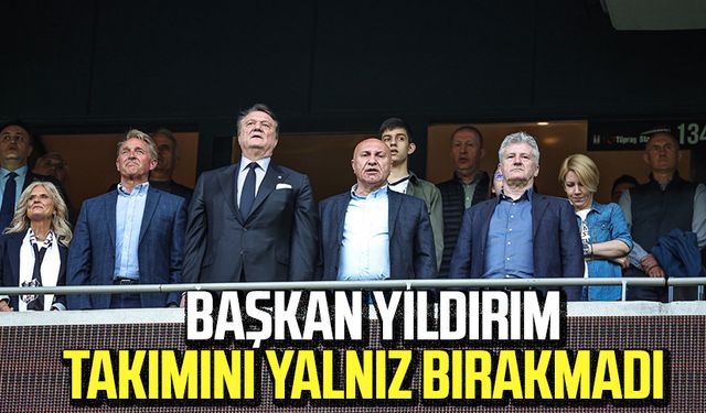 Samsunspor Başkanı Yüksel Yıldırım, takımını yalnız bırakmadı