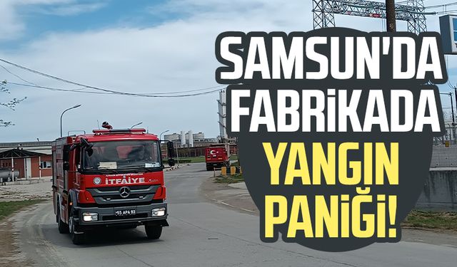 Samsun Tekkeköy'de fabrikada yangın paniği!