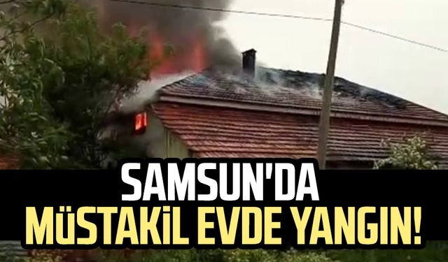 Samsun'da müstakil evde yangın!