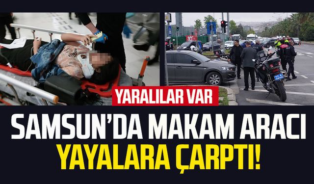 AK Parti Samsun İl Başkanı'nın makam aracı yayalara çarptı! Yaralılar var