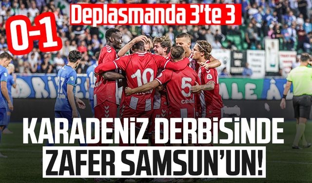 Karadeniz derbisinde zafer Samsunspor'un! 3'te 3 yaptı