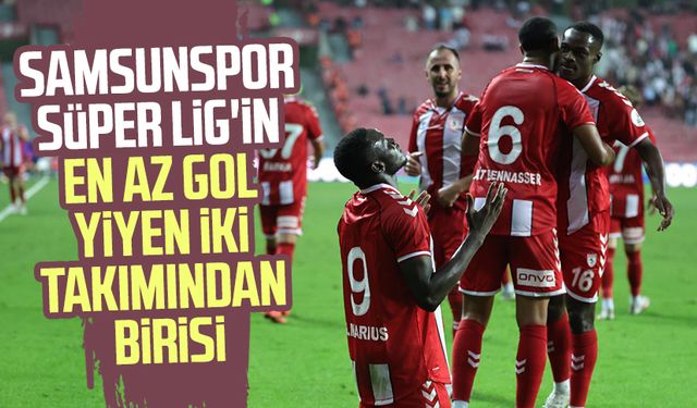 Samsunspor Süper Lig'in en az gol yiyen iki takımından birisi