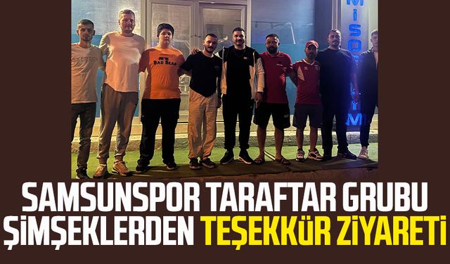 Samsunspor taraftar grubu Şimşeklerden teşekkür ziyareti