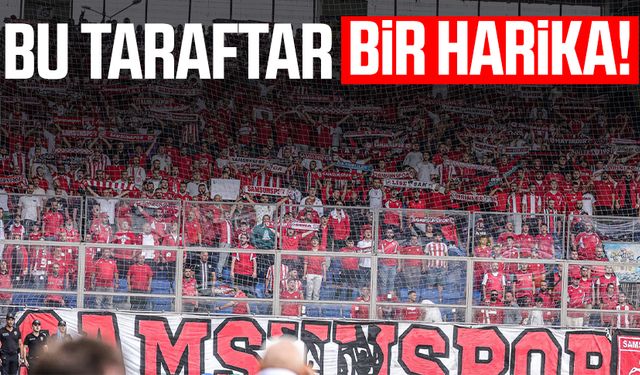 Samsunspor taraftarı Çaykur Rizespor maçında bir harikaydı!