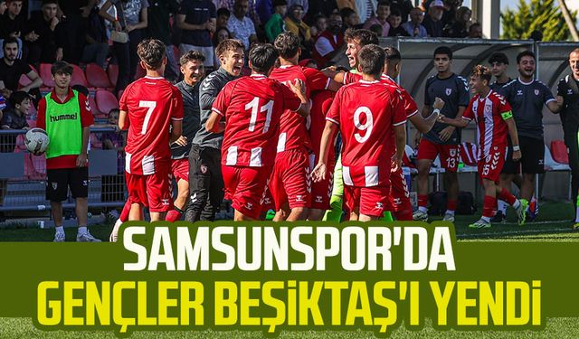 Samsunspor'da gençler Beşiktaş'ı yendi