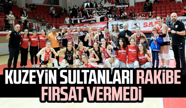 Samsunspor Voleybol Takımı, rakibe fırsat vermedi