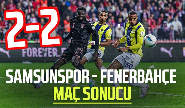 Samsunspor - Fenerbahçe maç sonucu