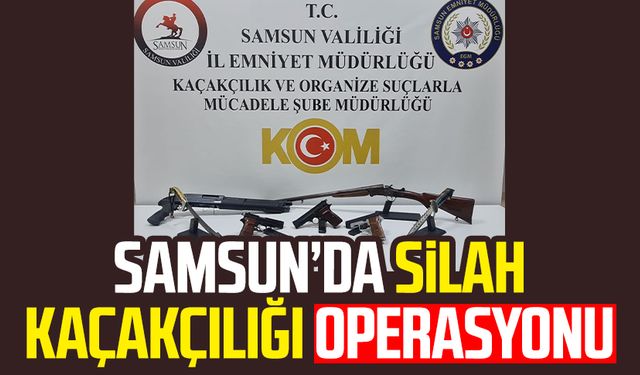 Samsun Bafra'da silah kaçakçılığı operasyonu