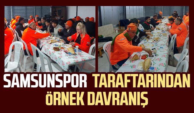 Samsunspor taraftarından örnek davranış