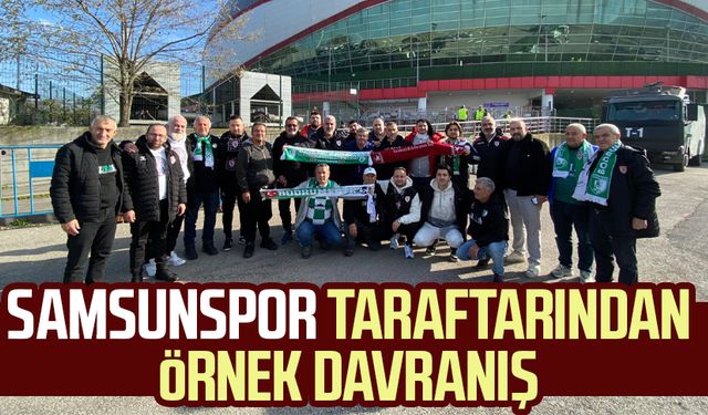 Samsunspor taraftarından örnek davranış