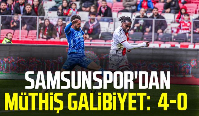 Samsunspor'dan müthiş galibiyet: 4-0