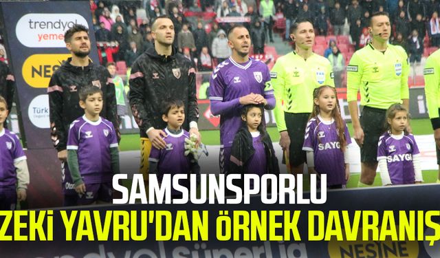 Samsunspor'un takım kaptanı Zeki Yavru'dan örnek davranış