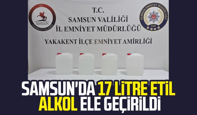 Samsun'da 17 litre etil alkol ele geçirildi