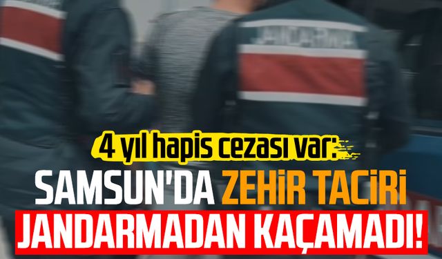 4 yıl hapis cezası var: Samsun'da zehir taciri jandarmadan kaçamadı!