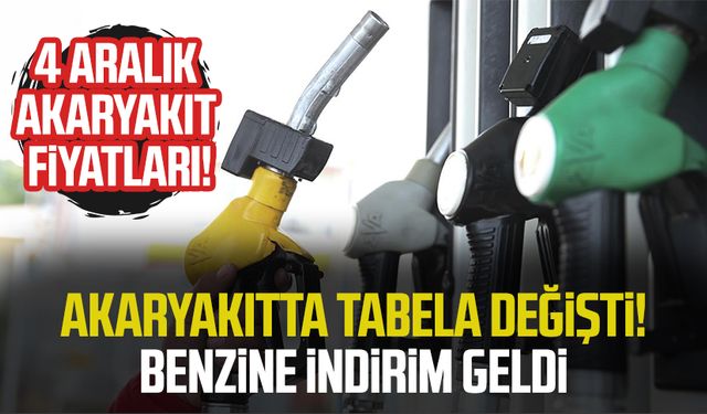 Akaryakıtta tabela değişti! Benzine indirim geldi