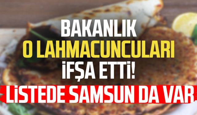 Bakanlık o lahmacuncuları ifşa etti! Listede Samsun da var