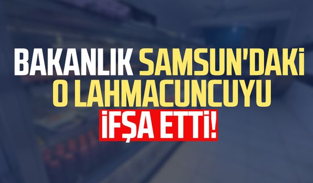 Bakanlık Samsun'daki o lahmacuncuyu ifşa etti!