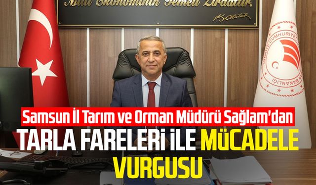 Samsun İl Tarım ve Orman Müdürü İbrahim Sağlam'dan tarla fareleriyle mücadelede vurgusu