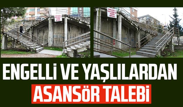 Samsun’da engelli ve yaşlılardan asansör talebi